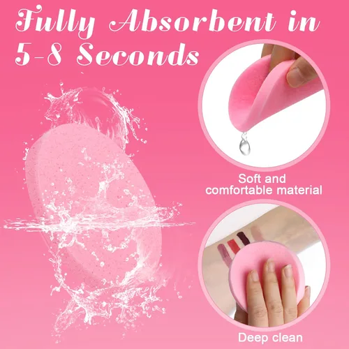 Miniatura 4 de Esponja facial comprimida, esponja limpiadora facial Luxiv para esteticistas, maquillaje comprimido, esponja facial, esponjas faciales redondas