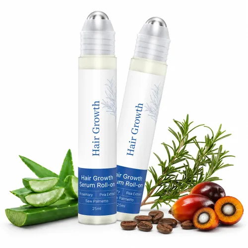 Miniatura 10 de Hair Growth Serum Roll On with Rosemary，Helps Support Thicker, Fuller Hair Appearance，Clean, Non-Greasy Hair Loss Support for Men & Women，0.84 Fl Oz