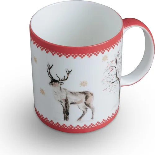 Miniatura 157 de Maison d' Hermine Taza de café con asas, tazas de porcelana fina de hueso, paquete de dos tazas de té para bebidas calientes, capuchino, latte, 015
