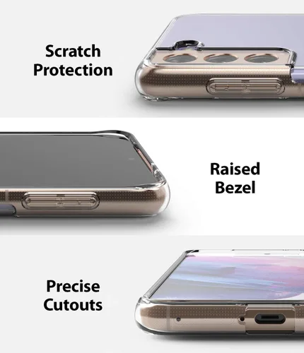 Miniatura 5 de Ringke Funda de teléfono Air diseñada para Samsung Galaxy S21+Accesorio de cubierta de TPU flexible completo transparente - transparente