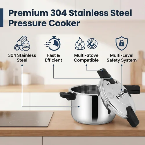 Miniatura 2 de Olla a presión para estufa, olla a presión de cocina 80KPA para el hogar (11.0 in)