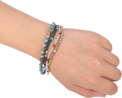 Miniatura 5 de Joya Gift Handmade Adjustable Wrap Bracelet Bohemian String Braided Beads Anklets Gifts for Women Girls