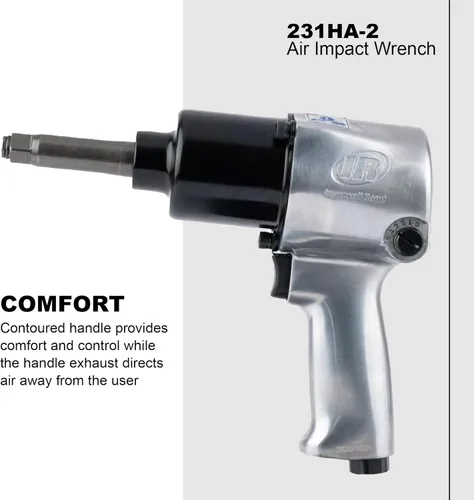 Miniatura 4 de Ingersoll Rand 231HA-2 - Llave de impacto neumática de 1/2 pulgada, yunque extendido de 2 pulgadas, súper resistente, par de torsión de 600