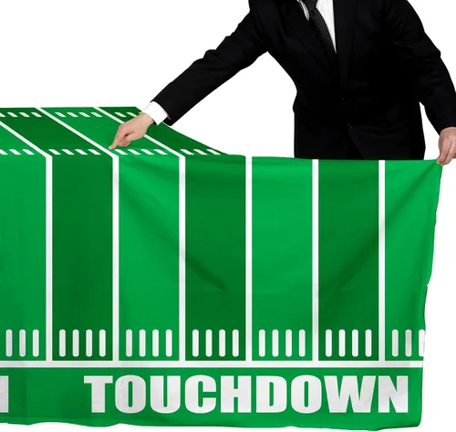 Miniatura 6 de Gatherfun Decoraciones de Fiesta de Fútbol Americano Mantel Desechable de Plástico Cubierta de Mesa Touchdown para Decoración de Cumpleaños Fiesta
