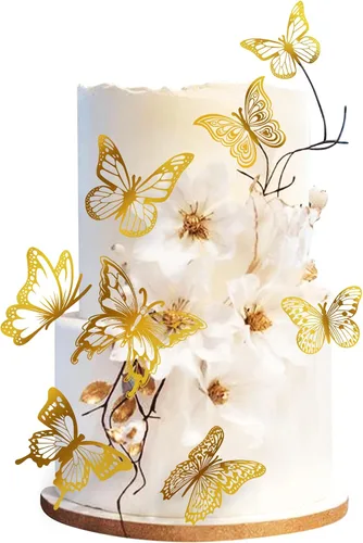 Miniatura 9 de Ercadio Paquete de 30 adornos de mariposa 3D para tartas – Mezcla de mariposas rosadas, impermeables, para baby shower, cumpleaños, boda, fiesta