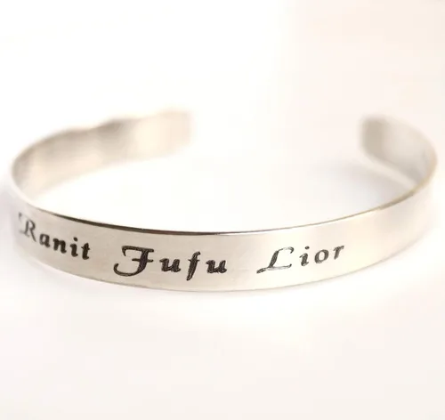 Miniatura 9 de Pulsera de plata pura 925 de plata esterlina maciza para hombre, brazalete contemporáneo de 0.315 in de ancho grabado para hombre, regalo