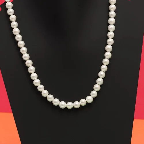 Miniatura 3 de LeCalla 925 Sterling Silver Pearl Necklace Jewelry Strand Wedding Prom Bridal Pearls Jewelry Trendy Hypoallergenic Simulated Pearl Pendant