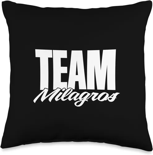 Milagros Fan Club Designs Team Name, Cheer for Milagros Support Throw Pillow, 16x16, Multicolor