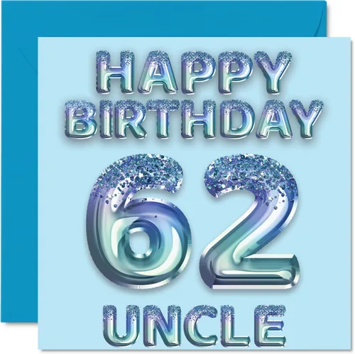 Miniatura 136 de Stuff4 Tarjeta de primer cumpleaños para niños, globo de fiesta con purpurina azul, tarjetas de feliz cumpleaños para niño de 1 año, nieto, hijo, 57