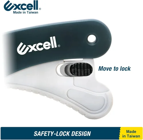 Miniatura 2 de Excell AC-9 Cuchillo utilitario activado por palanca con bloqueo de seguridad, agarre ergonómico y cómodo para cartón, cuerda, corte de cuero, marco