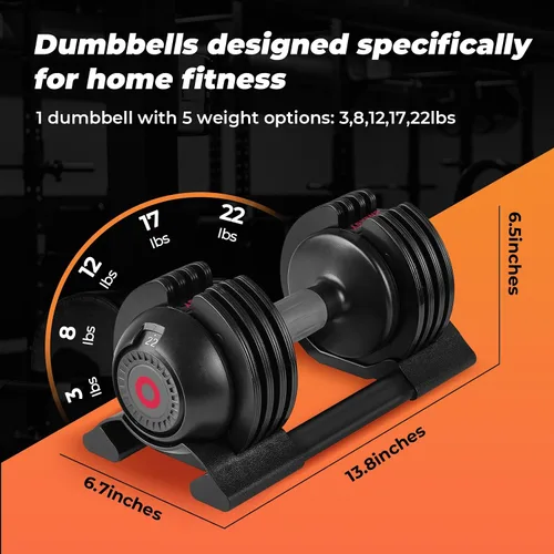 Miniatura 3 de Roinoim Adjustable Dumbbell Set