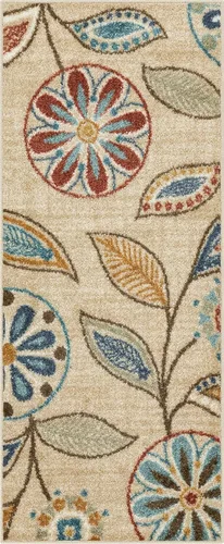 Miniatura 15 de Maples Rugs Reggie - Alfombra de pasillo floral, fabricada en Estados Unidos, lavable, antideslizante, alfombra de interior para cocina, pasillo