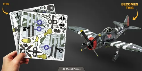 Miniatura 3 de Kit de modelo de metal 3D P-47 Thunderbolt de Metal Earth Fascinations