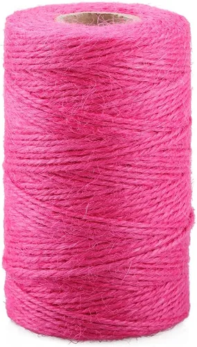 Miniatura 13 de JijAcraft Cuerda de yute de 328 pies, cuerda de cáñamo natural de 0.079 pulgadas de color para envolver regalos, 3 capas marrón para plantas Marrón