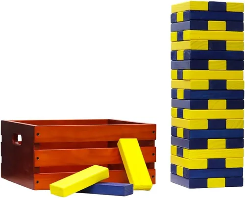Miniatura 18 de Tailgating Pros Maderas gigantes de primera calidad con caja manchada: ¡elige los colores de tu equipo! Juego gigante para patio al aire libre