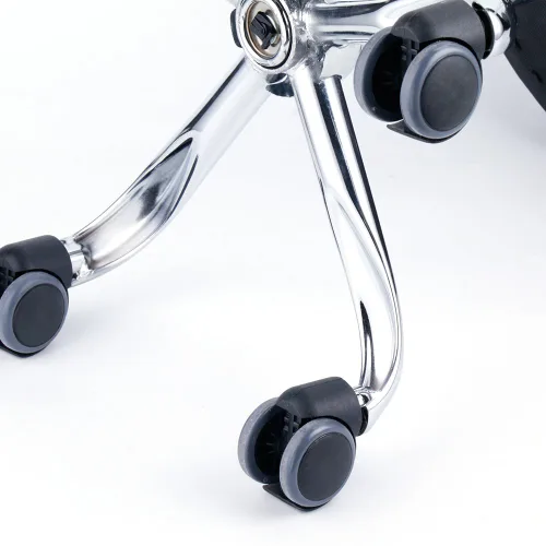 Miniatura 5 de Taburetes redondos con ruedas de leopardo, taburete médico ajustable de trabajo con ruedas (gris)