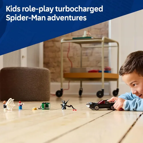 Miniatura 5 de LEGO Marvel Spider-Man vs. Venom Muscle Car Toy - Juego de construcción para niños, niños y niñas, a partir de 7 años - con minifiguras