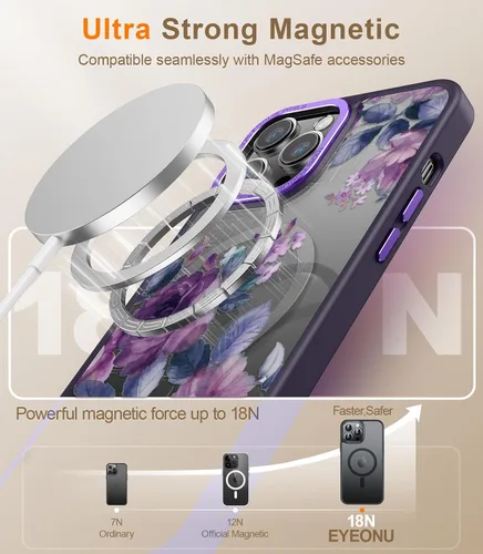 Miniatura 243 de Goodon para iPhone 15 Pro Max con protector de pantalla de privacidad, compatible con Magsafe, funda translúcida mate a prueba de golpes - Linda