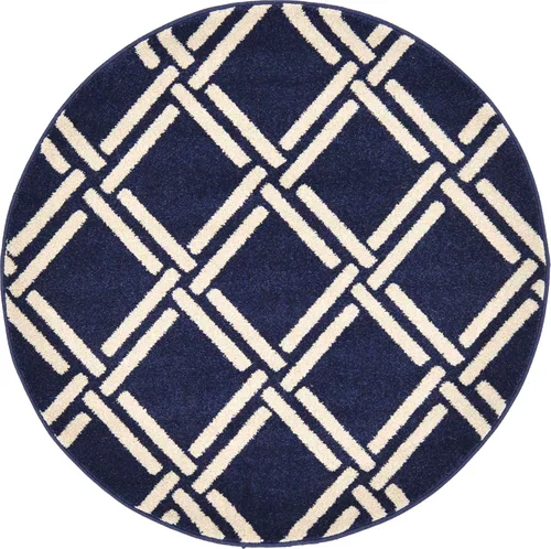 Miniatura 88 de Unique Loom Trellis Collection - Alfombra geométrica moderna azul marino (9 pies x 12 pies)
