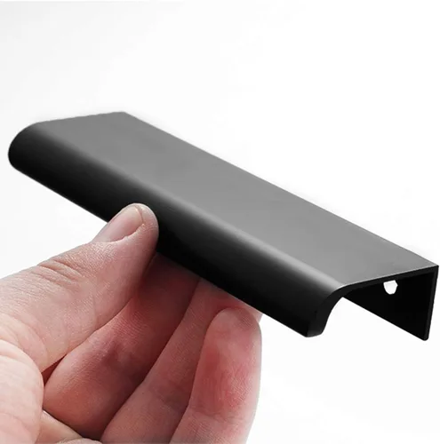 Miniatura 18 de JOOJA Juego de 10 tiradores con borde de dedo de estilo moderno para muebles y cajones, tiradores ocultos para gabinetes y cocina, perillas, negro