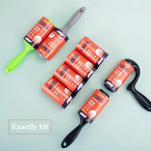 Miniatura 2 de Recambios de rodillo de pelusa de 4 pulgadas solo para Scotch Brite, repuestos de rodillo de pelusa para limpieza diaria, paquete de 4, recogida