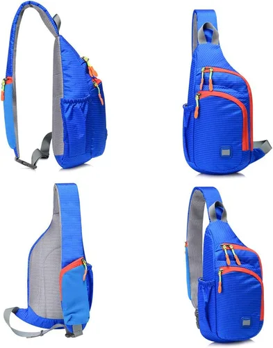Miniatura 6 de Peicees Mochila pequeña tipo bandolera impermeable unisex bolsa de hombro cruzada en el pecho