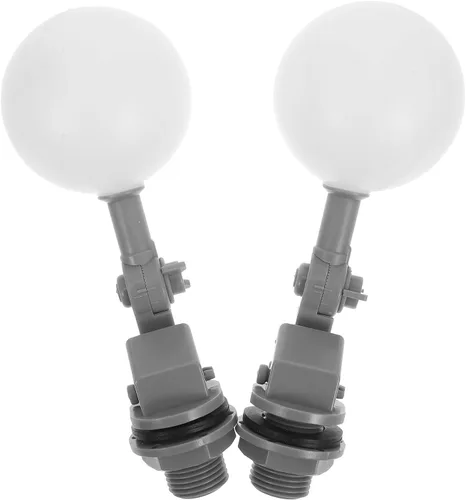2pcs Adjustable Plastic Float Valve 1/2 Inch Reservoir Water Level Control Valve Automatic Shut off Float for Tank and Small Pools