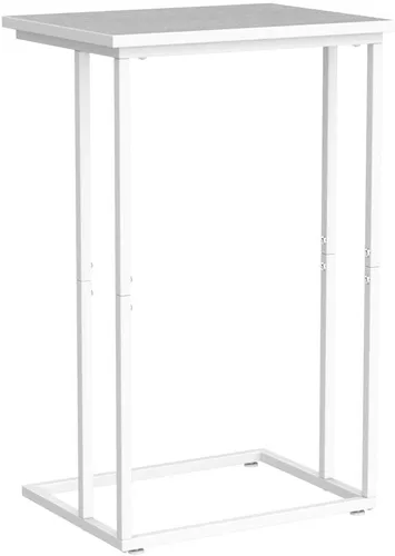 Miniatura 4 de Innerjoin Mesa auxiliar ancha en C, mesa de sofá C con marcos de metal, mesa auxiliar pequeña para sofá y cama, mesa C retro para computadora