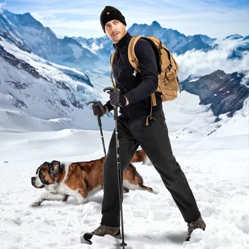 Miniatura 6 de Jessie Kidden - Pantalones de hombre impermeables, para actividades en exteriores, senderismo, nieve, esquí, pesca, con forro de felpa, térmicos