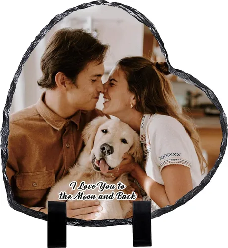 Miniatura 14 de Bemaystar Marco de fotos personalizado con foto y texto, regalo de fotos personalizado para mamá, papá y parejas, placa de pizarra fotográfica