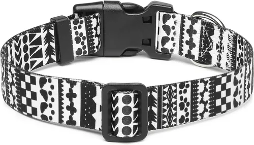 Miniatura 47 de Mercano Collar ajustable para perro, patrones de diseño especial, nailon suave, cómodo y resistente, collar para mascotas para perros pequeños
