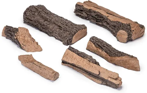 Miniatura 2 de RealFyre Juego de troncos de gas ventilado realista con troncos de cerámica pintados a mano, brasas brillantes, arena de sílice para una auténtica
