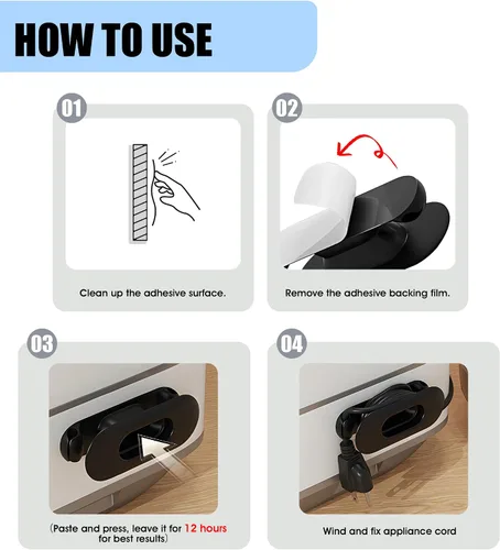 Miniatura 5 de Organizador de cables para electrodomésticos, soporte plegable de gran capacidad mejorado para electrodomésticos de cocina, mezclador, licuadora