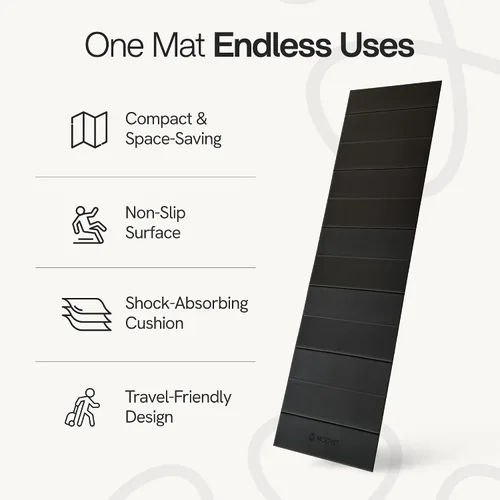 Miniatura 3 de Esterilla de yoga plegable, Esterilla de yoga plegable TPE, Esterilla de ejercicio plegable para yoga, pilates, entrenamientos en el suelo, diseño