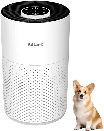 Purificadores de aire para el dormitorio del hogar, filtro de aire ADTARK con filtro 3 en 1, modo de sueño y función de aroma, 3 modos de luz,
