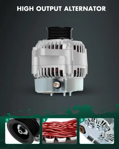 Miniatura 5 de SCITOO Alternador Compatible con Toyota 4Runner T100 T-100 para Tacoma 2.4 2.7 1996-1999 96 97 98 99 - 12V 70 Amp CW Polea de 5 Ranuras, Reemplaza