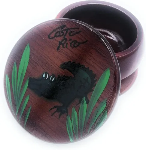 Miniatura 3 de Joyero de madera - Decoración pintada a mano - Juego de 1 joyero auténtico de la selva tropical costarricense - Artesanal - Estuche