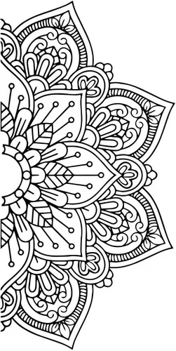 Miniatura 3 de Pegatinas de pared de vinilo de media mandala, papel tapiz para decoración de habitaciones de niños, calcomanías de vinilo