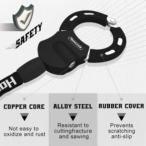 Miniatura 3 de Cerraduras de Scooter Eléctrico Honszex Antirrobo, Soporte para Teléfono de Scooter y Candado de Cadena de Scooter con Llave, Candado Antirrobo