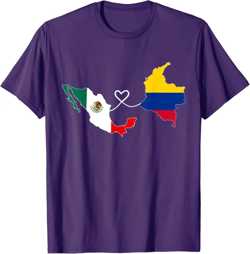 Miniatura 64 de Camiseta Half Colombian Half Mexican Flag Map DNA Mexico Colombia