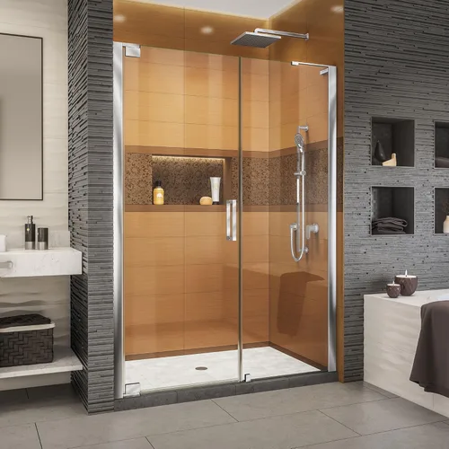 Miniatura 29 de DreamLine Elegance-LS SHDR-4328300-04 - Puerta de ducha pivotante sin marco de 56 3/4 - 58 3/4 pulgadas de ancho x 72 pulgadas de alto en níquel