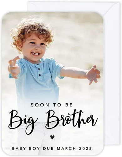 Miniatura 14 de Andaz Press Tarjetas de anuncios de embarazo personalizadas con sobres, Baby Is On The Way Ideas personalizadas para revelar ideas de anuncio de El
