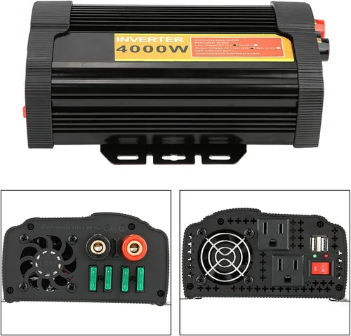 Miniatura 7 de Inversor de corriente para coche, 12 V CC a 110 V CA 4000 W Auto Voltaje Transformador Inversor Convertidor Coche