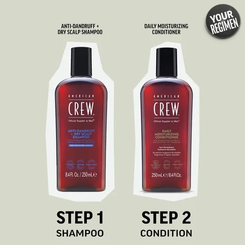 Miniatura 6 de American Crew Champú anticaspa + cuero cabelludo seco para hombres, regalo de cuidado del cabello para él, aroma a menta cítrica, 8.4 onzas líquidas