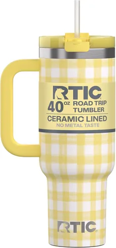 Miniatura 63 de RTIC Vaso Tumbler de Viaje por Carretera de 30 oz con Doble Pared Revestido de Cerámica Aislado Taza Portátil de Café de Viaje de Acero Inoxidable