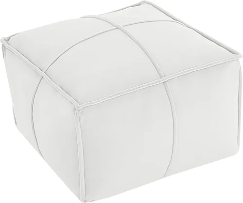 Miniatura 35 de MeMoreCool Puf Otomano Redondo Relleno Reposapiés, Puf de Piso Reposapiés con Relleno de Trozos de Espuma Suave, Otomano Redondo Pequeño Reposapiés