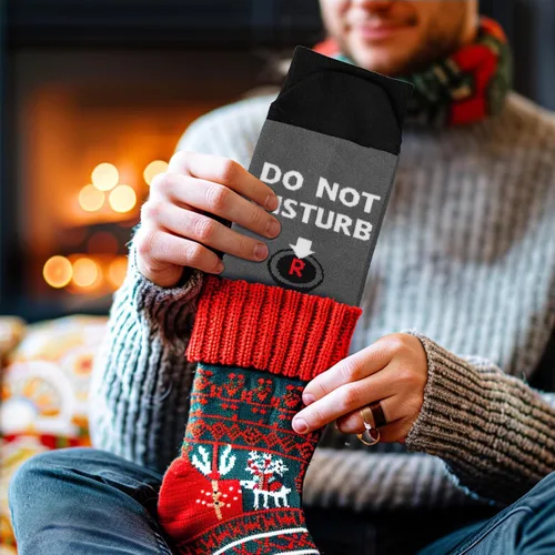 Miniatura 60 de AGRIMONY Calcetines divertidos con texto en inglés «Do Not Disturb Gaming» para hombres, mujeres, adolescentes, niños, Pascua, padres, cumpleaños