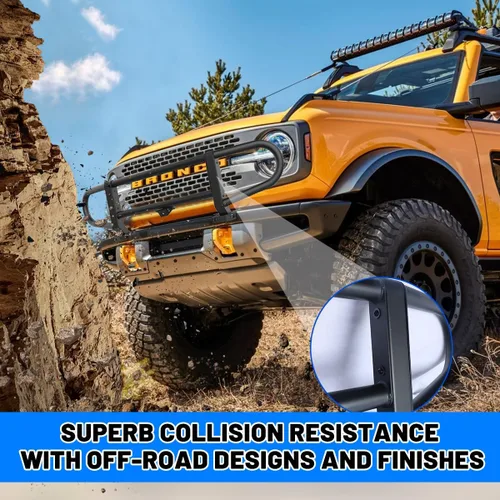 Miniatura 4 de Protección de rejilla para parachoques delantero ROXX para Ford Bronco 2021-2025 con parachoques delantero modular de fábrica,