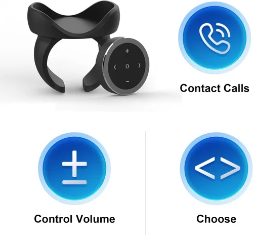 Miniatura 2 de UltraConnect - Botón de control inalámbrico Bluetooth multimedia con funcionalidad Selfie - Compatible con iPhone y Android - Perfecto para volante