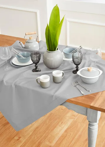 Miniatura 22 de Solino Home Mantel cuadrado de lino y algodón con vainica, 52 x 52 pulgadas, lavable a máquina para verano, 4 de julio